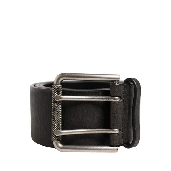 Dolce & Gabbana Men Black Classic Leather Metal Buckle Men's Belt